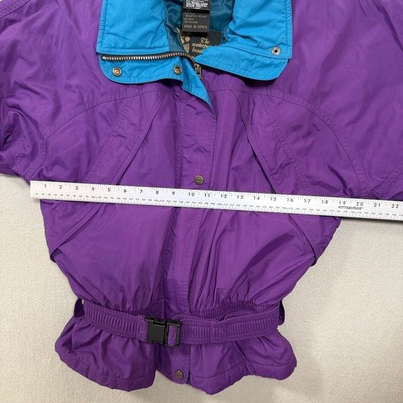 Helly Hansen Vintage Purple Retro Belted 80s 90s Snow Alpine Ski Jacket Women L - Picture 7 of 16